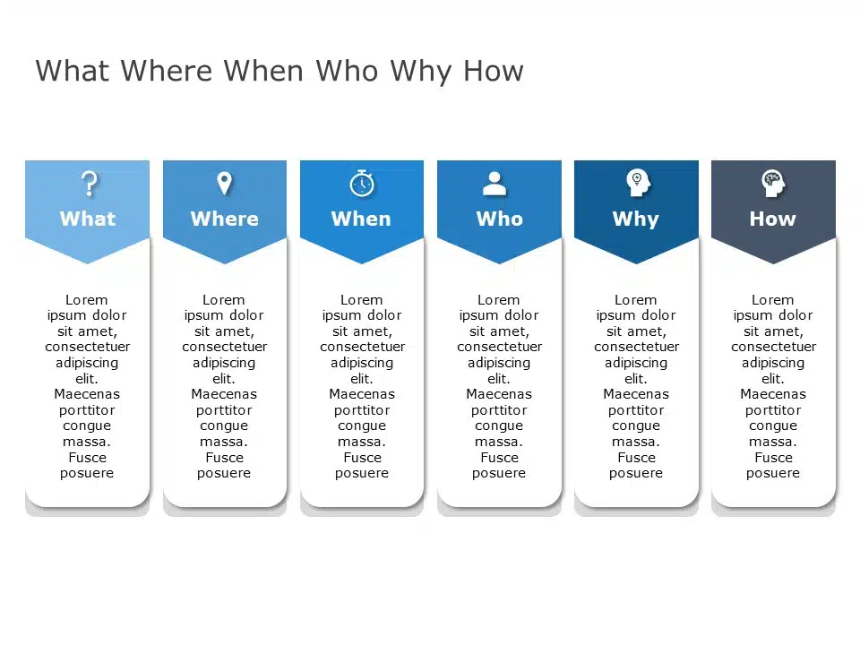 Editable 5W1H Templates For PowerPoint SlideUpLift