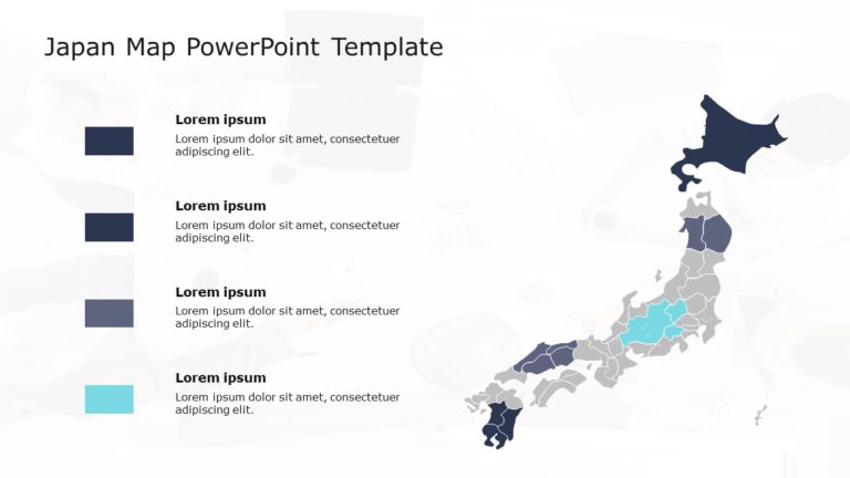 Japan Map 01 PowerPoint Template & Google Slides Theme