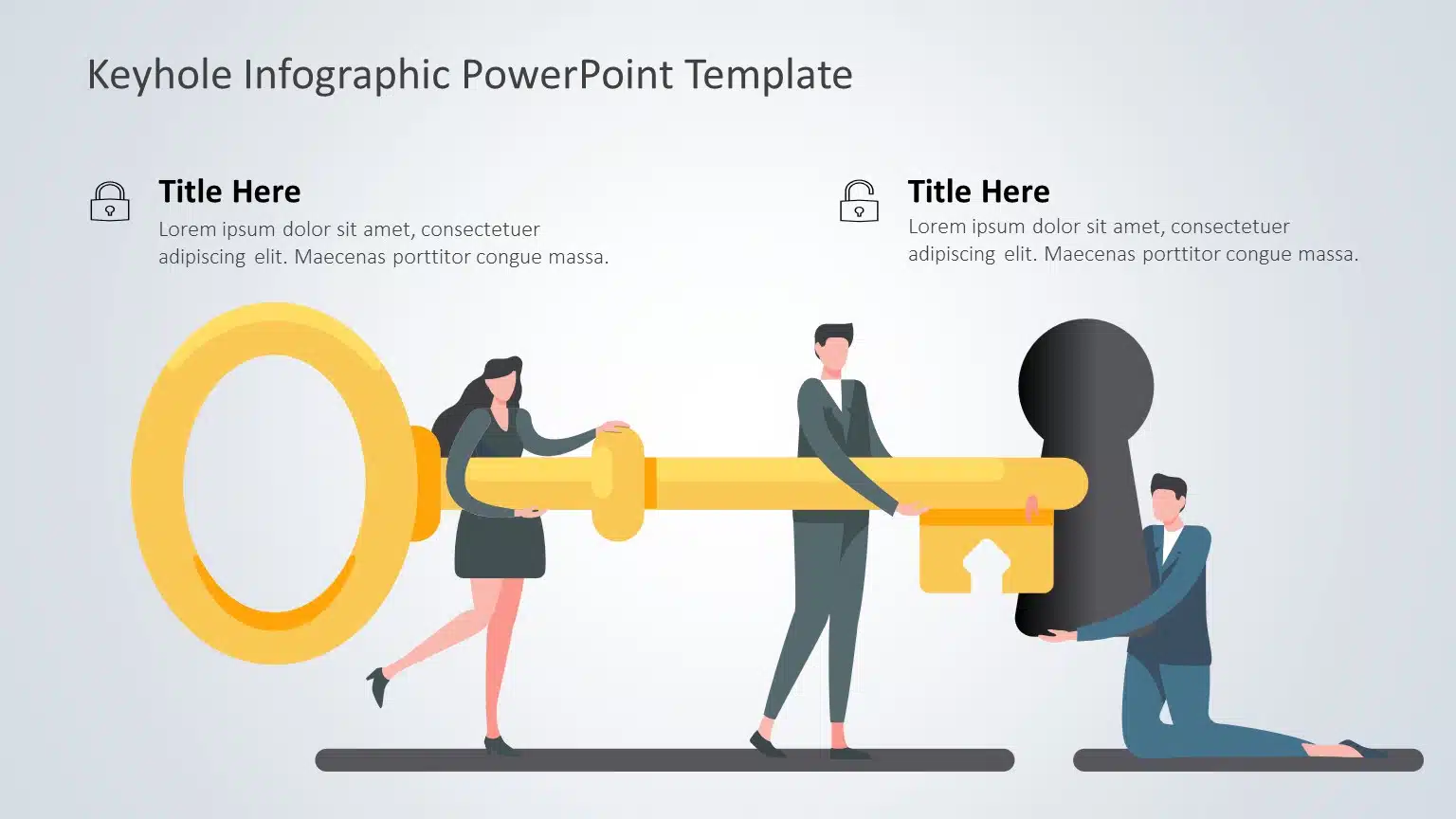 Keyhole Infographic 06 PowerPoint Template & Google Slides Theme