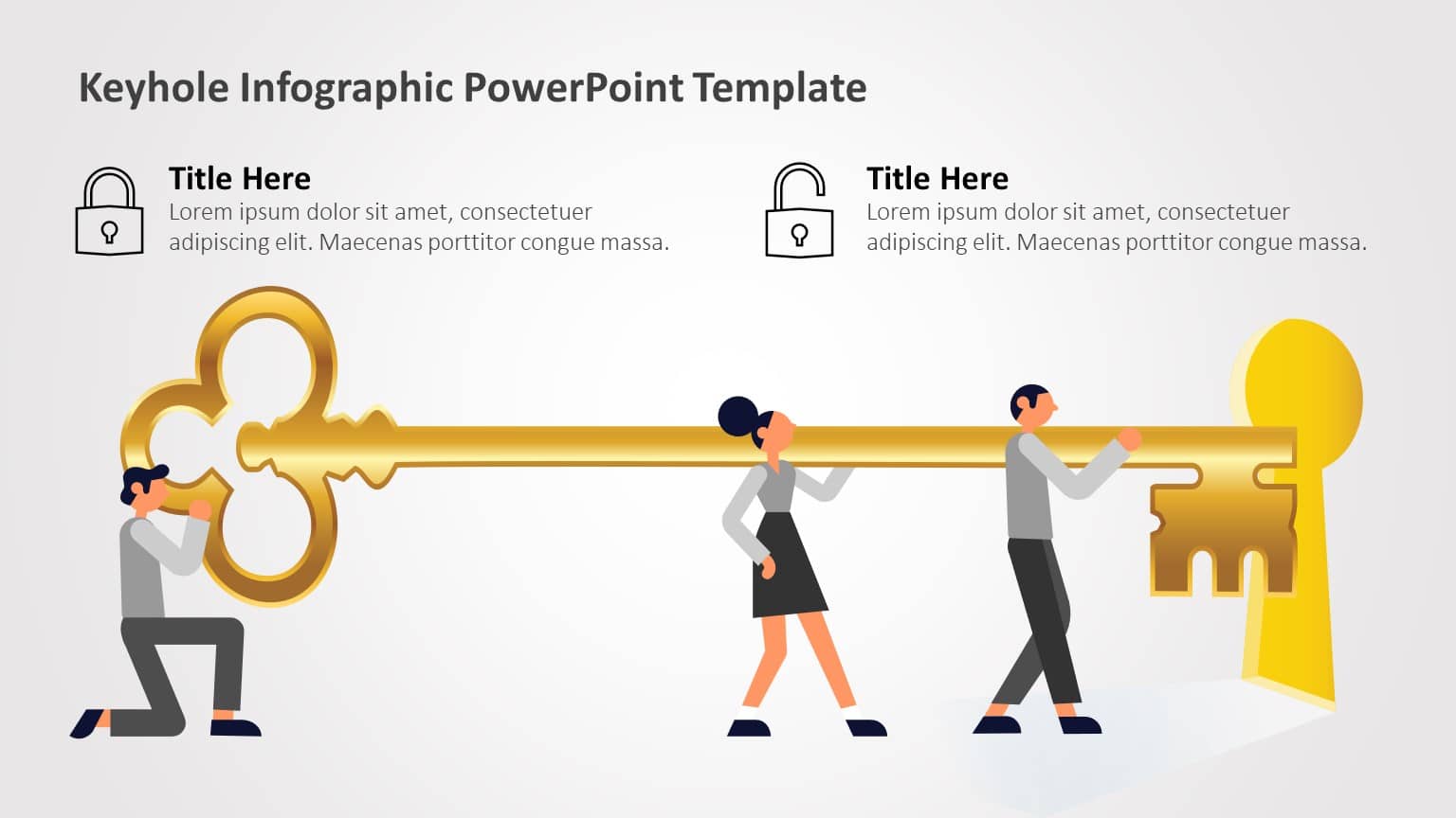 Keyhole Infographic 08 PowerPoint Template & Google Slides Theme