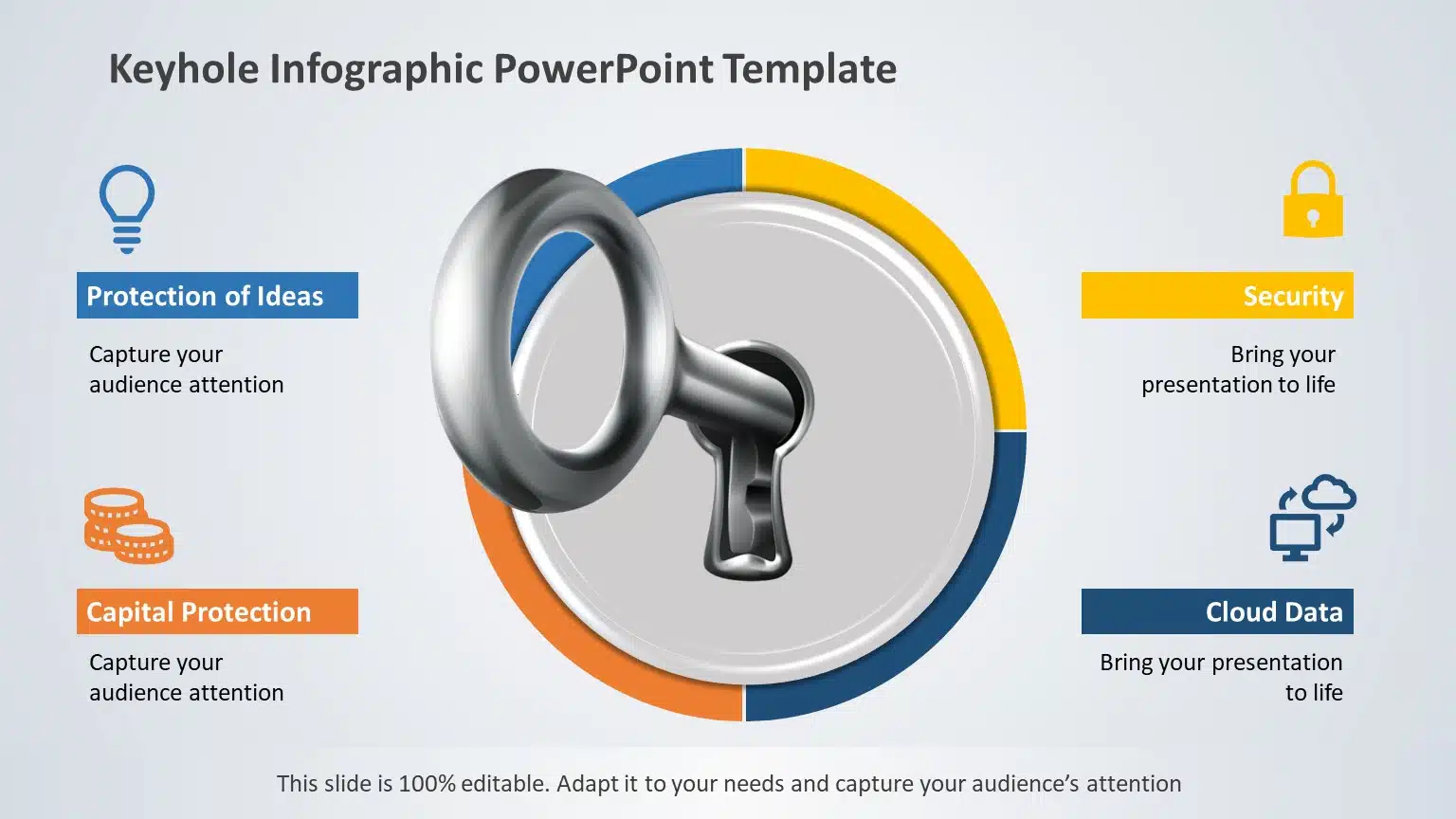 Keyhole Infographic 09 PowerPoint Template & Google Slides Theme