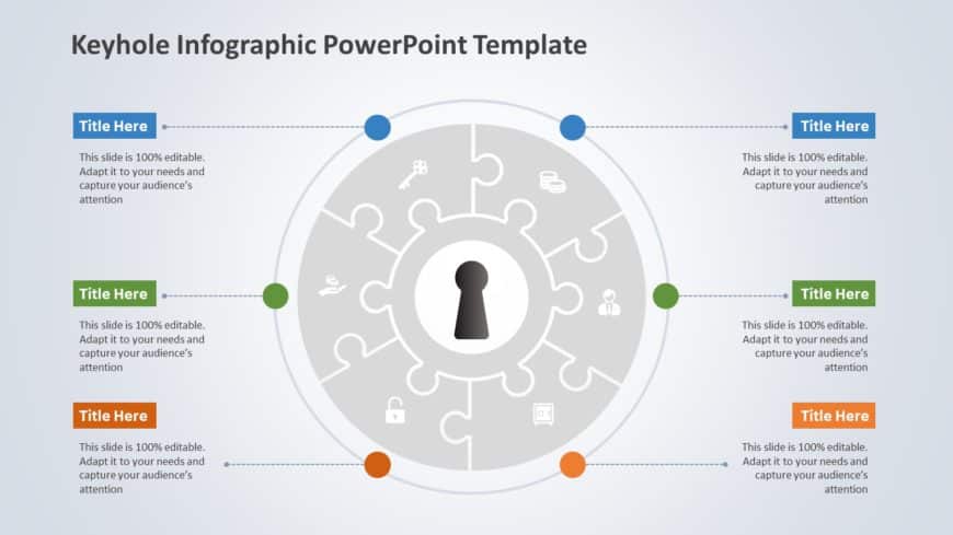 Gray Keyhole Puzzle Infographic for Strategic Insights Presentation Template