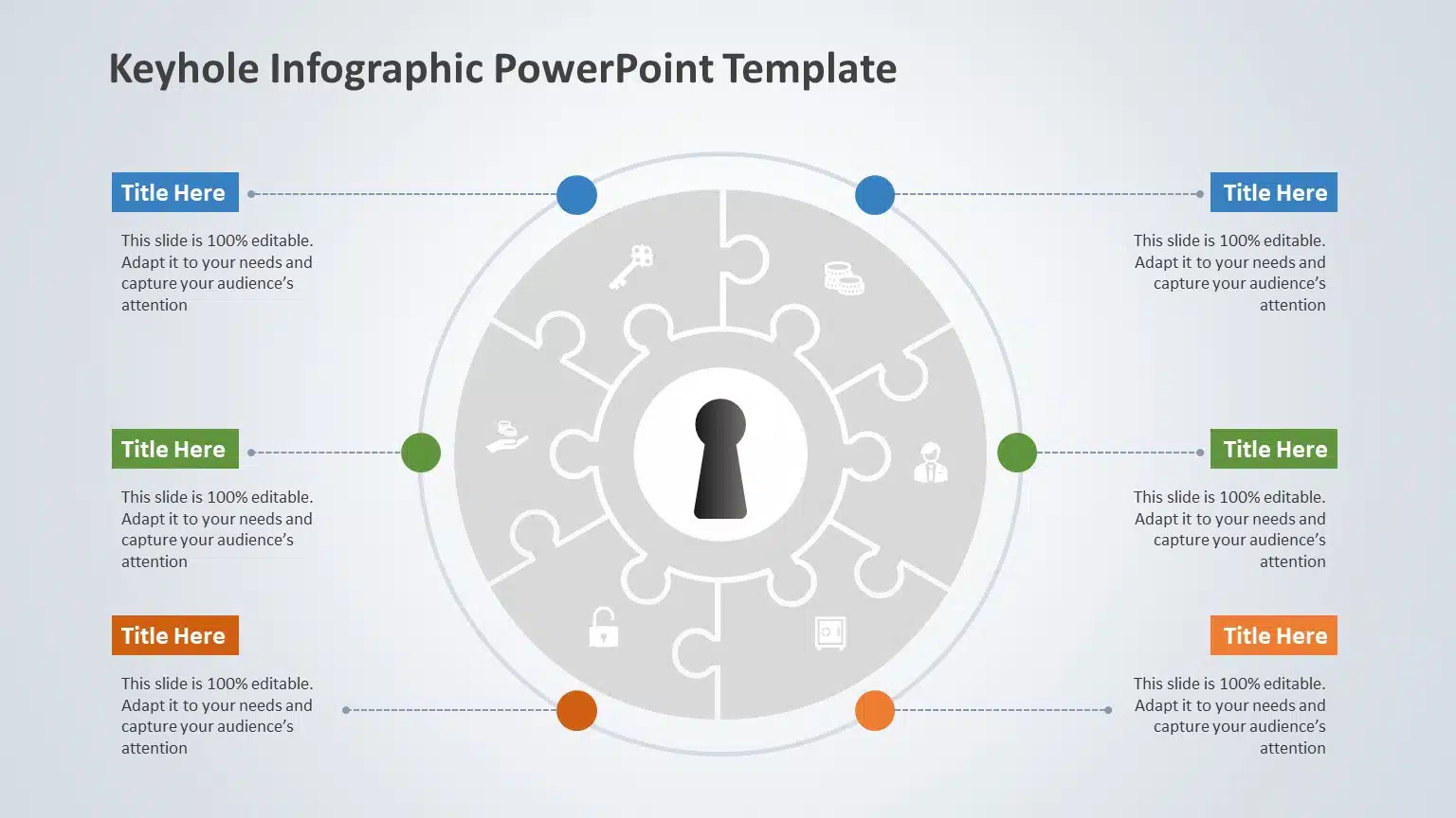 Keyhole Infographic 10 PowerPoint Template & Google Slides Theme