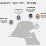 Kuwait Map Locations PowerPoint Template & Google Slides Theme