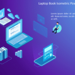 Laptop Book Isometric PowerPoint Template & Google Slides Theme