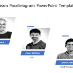 Leadership Team Parallelogram PowerPoint Template & Google Slides Theme