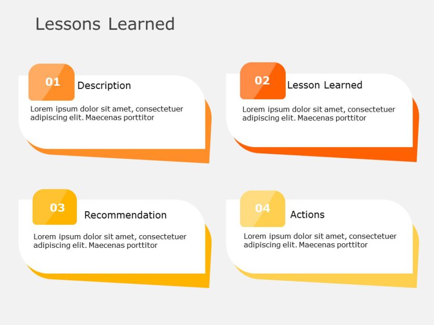 Lessons Learned 07 Lessons Learned Templates SlideUpLift