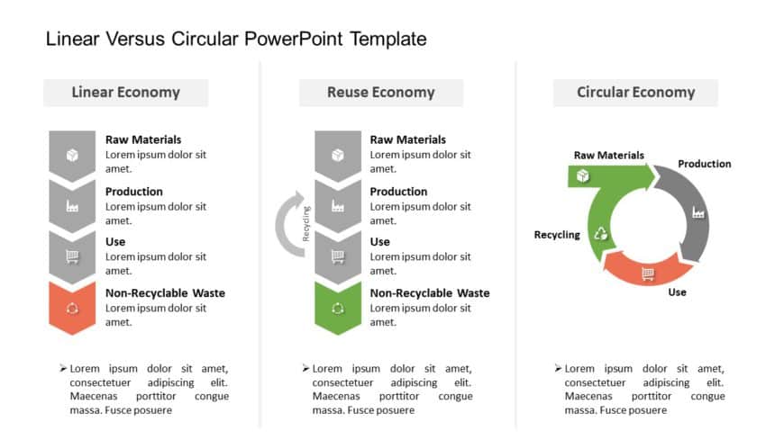 Linear versus Circular 03 PowerPoint Template