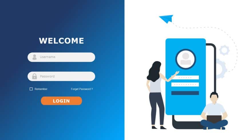 Log In 06 PowerPoint Template