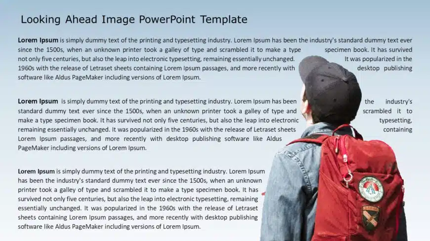 Looking Ahead Image PowerPoint Template