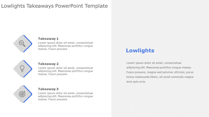 Lowlights Takeaways PowerPoint Template