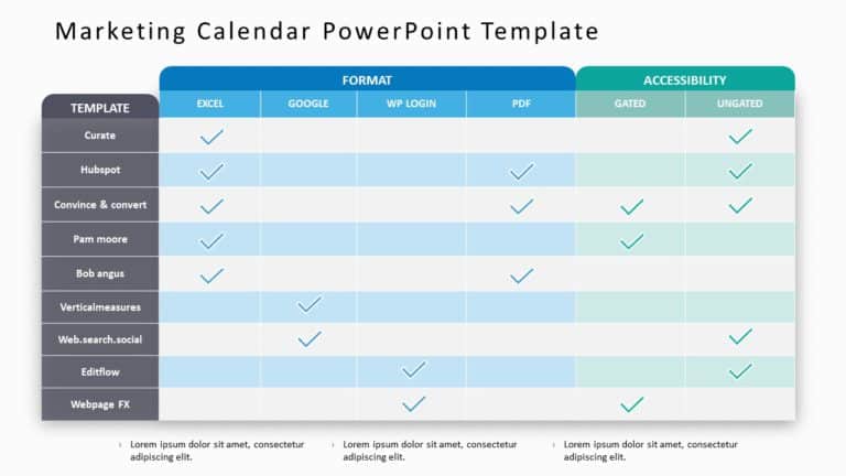 Marketing Calendar 03 PowerPoint Template & Google Slides Theme