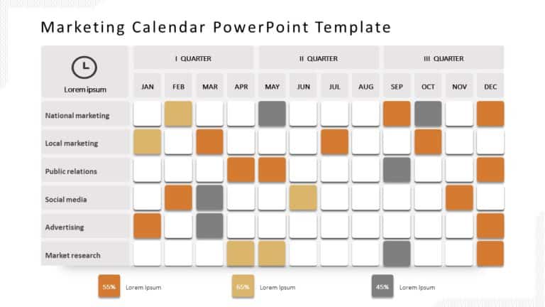 Marketing Calendar 05 PowerPoint Template & Google Slides Theme