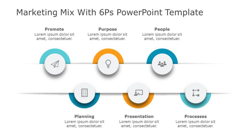 Marketing Mix With 6Ps PowerPoint Template