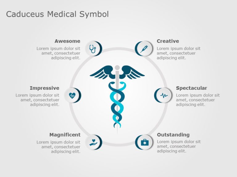 Medical Caduceus Symbol PowerPoint Template