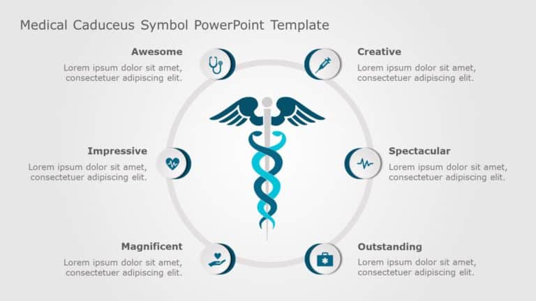Medical Caduceus Symbol PowerPoint Template & Google Slides Theme
