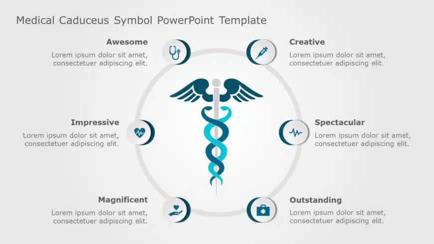 Medical Caduceus Symbol PowerPoint Template