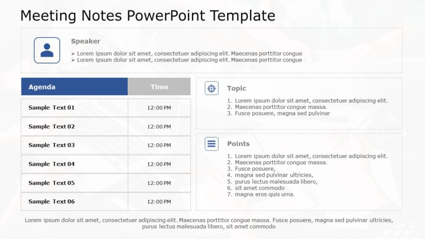 Meeting Notes 06 PowerPoint Template