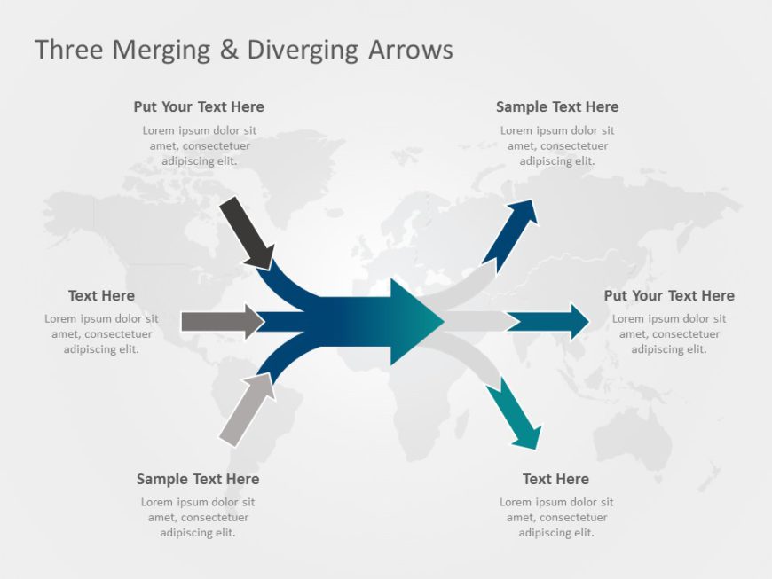 Merging Arrows 02 PowerPoint Template