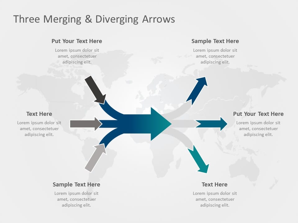 Merging Arrows 02 PowerPoint Template & Google Slides Theme