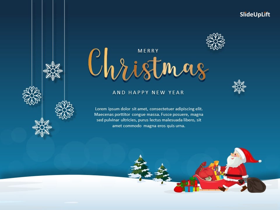 Merry Christmas Greeting Card PowerPoint Template