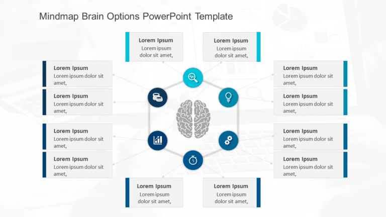 Mindmap Brain Options PowerPoint Template & Google Slides Theme