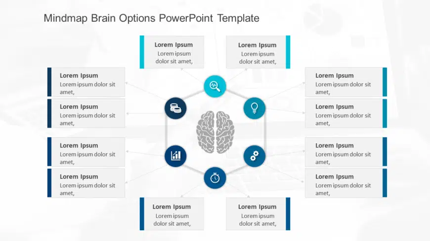 Mindmap Brain Options PowerPoint Template