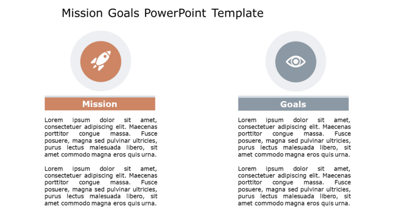 Dual-Tone Mission and Goals Infographic in Earth Tones Presentation Template