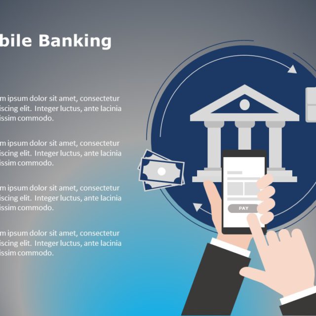Mobile Banking Process Powerpoint Template Mobile Banking Process Powerpoint Template