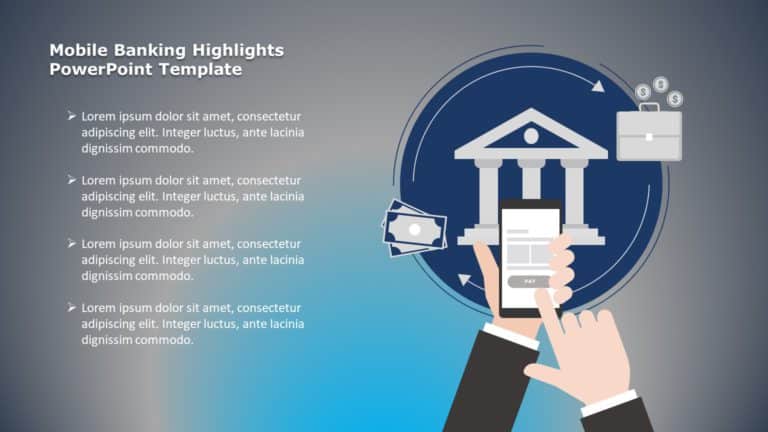 Mobile Banking Highlights PowerPoint Template & Google Slides Theme