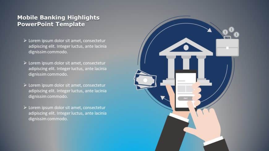 Mobile Banking Highlights PowerPoint Template