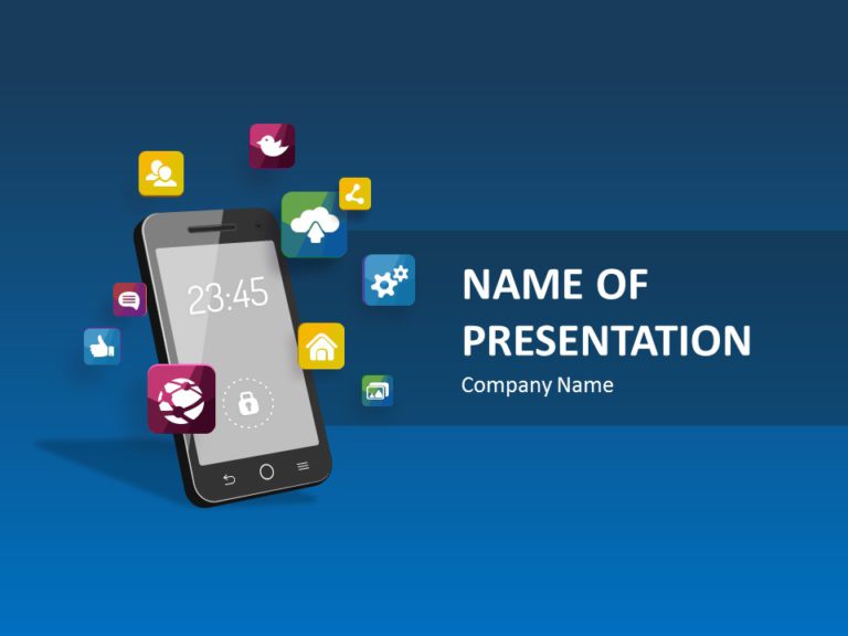 Mobile Cover Slide 03 PowerPoint Template & Google Slides Theme