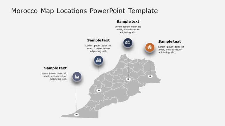 Morocco Map Locations PowerPoint Template & Google Slides Theme