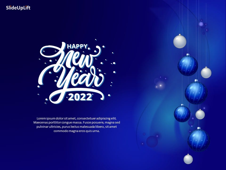 Free New Year Wishes PowerPoint Template