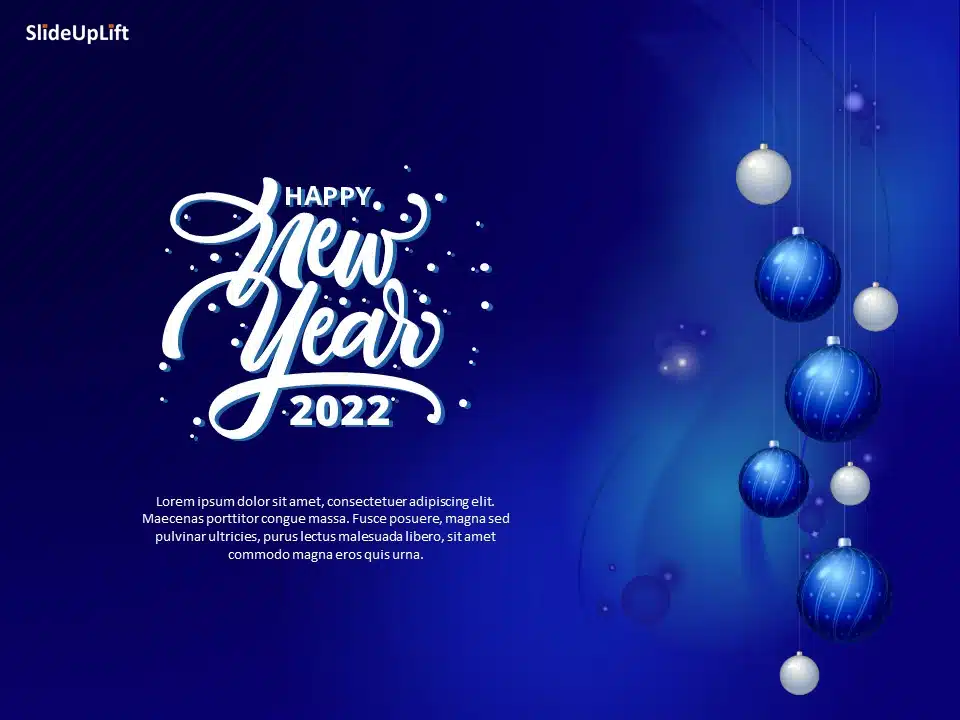 Free New Year Wishes PowerPoint Template & Google Slides Theme