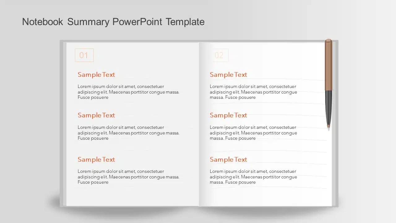 Notebook Summary PowerPoint Template & Google Slides Theme