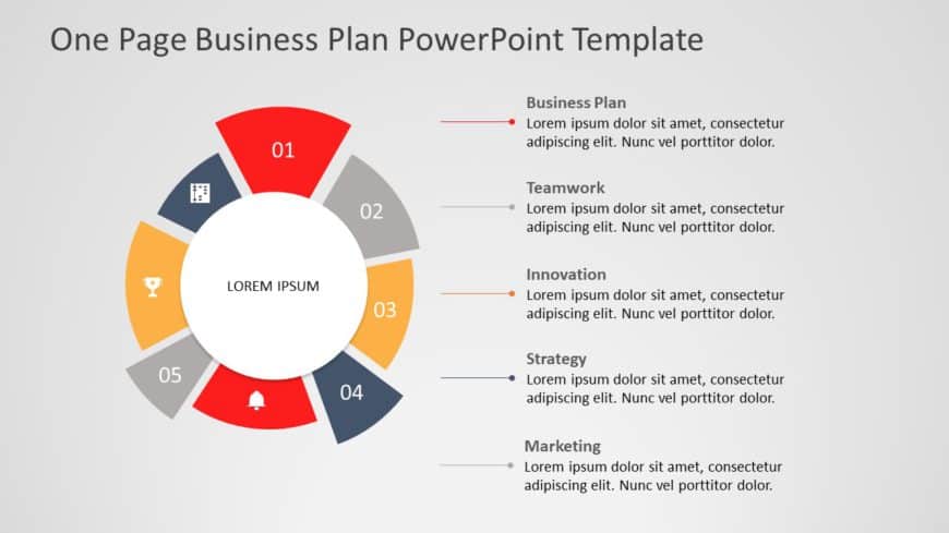 One Page Business Plan 01 PowerPoint Template