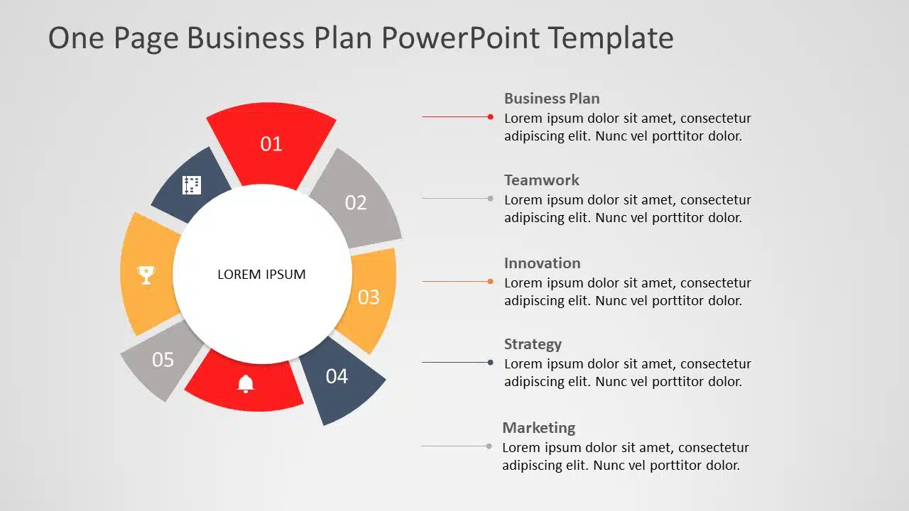 One Page Business Plan 01 PowerPoint Template & Google Slides Theme