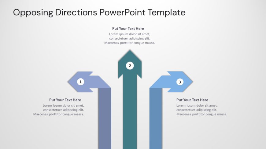 Opposing Directions PowerPoint Template