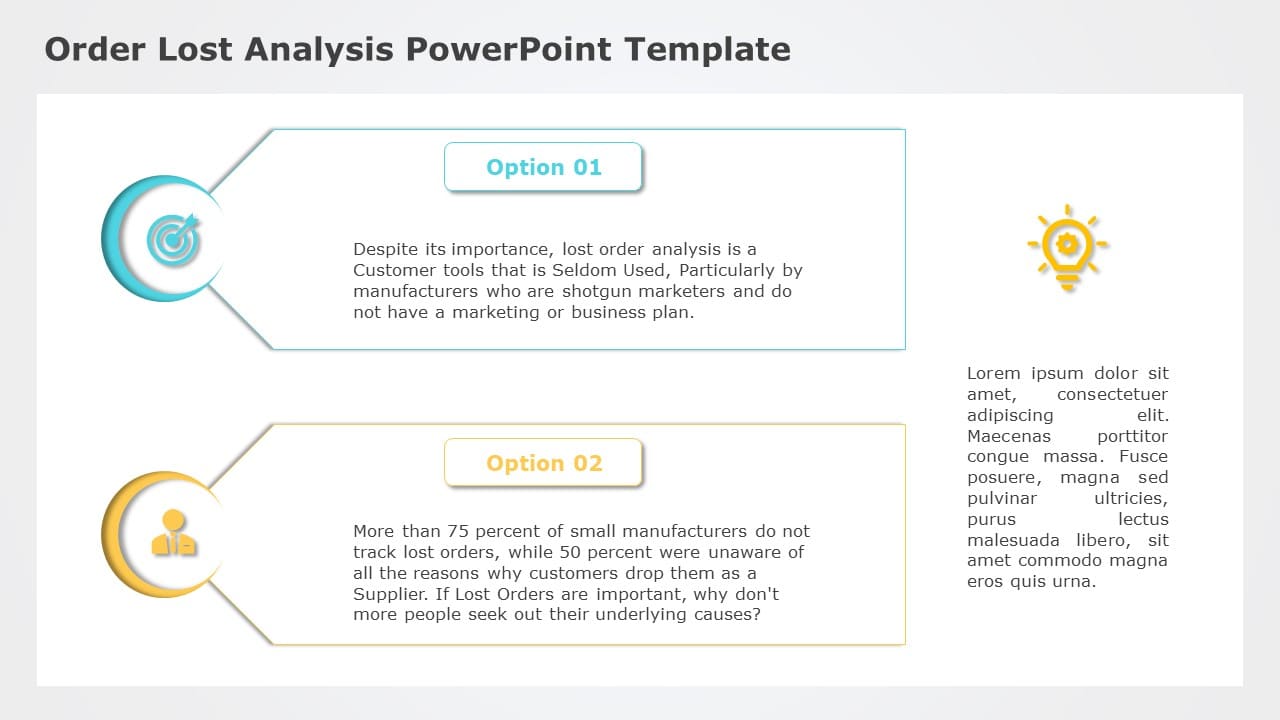 Order Lost Analysis 01 PowerPoint Template & Google Slides Theme
