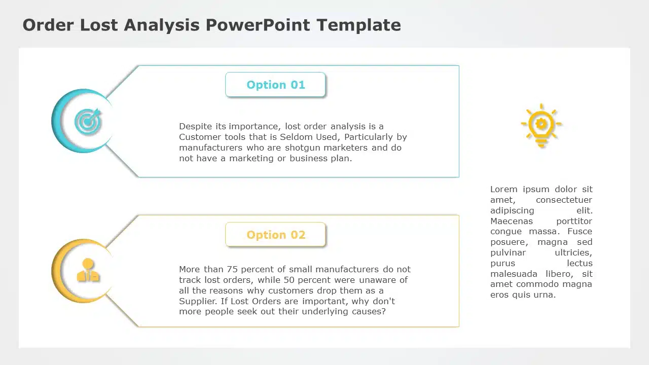 Order Lost Analysis 01 PowerPoint Template & Google Slides Theme