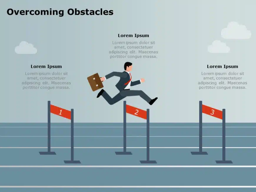 Overcoming Hurdles PowerPoint Template