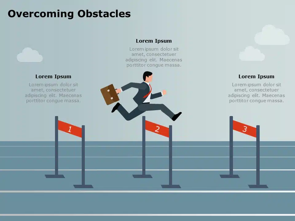 Overcoming Hurdles PowerPoint Template & Google Slides Theme