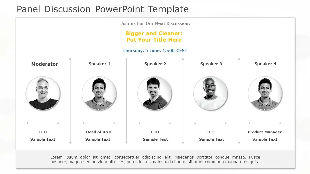 Panel Discussion 02 PowerPoint Template & Google Slides Theme