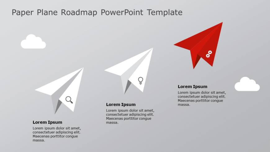 Paper Plane Roadmap 01 PowerPoint Template