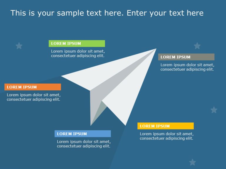 Paper Plane Roadmap 02 PowerPoint Template & Google Slides Theme