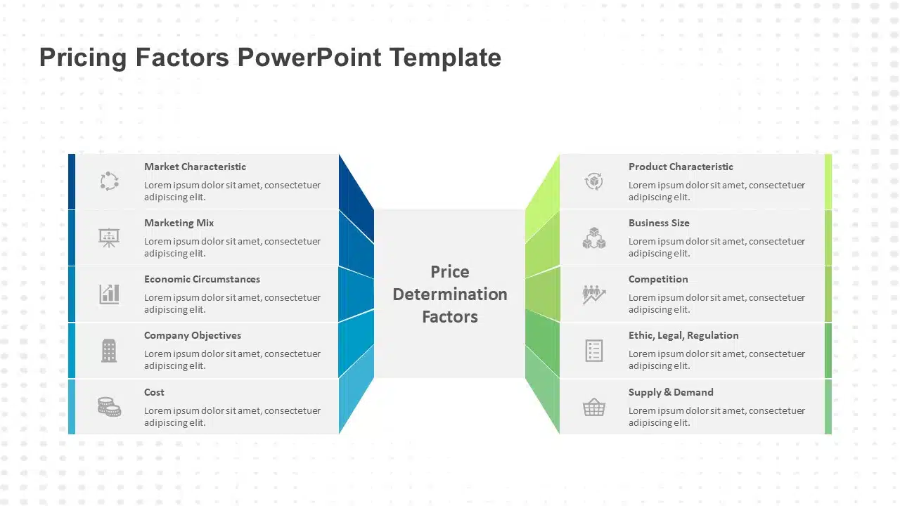 Pricing Factors PowerPoint Template & Google Slides Theme