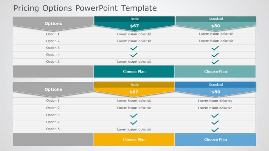 Pricing Options 01 PowerPoint Template