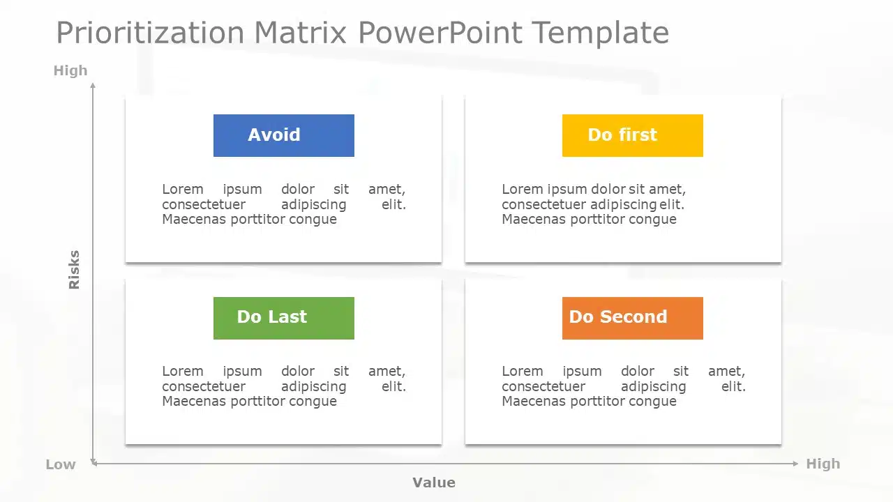 Prioritization Matrix 01 PowerPoint Template & Google Slides Theme