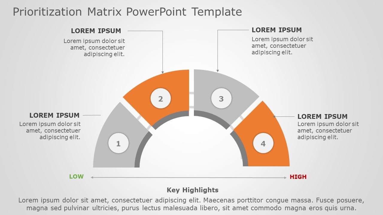 Prioritization Matrix 03 PowerPoint Template & Google Slides Theme